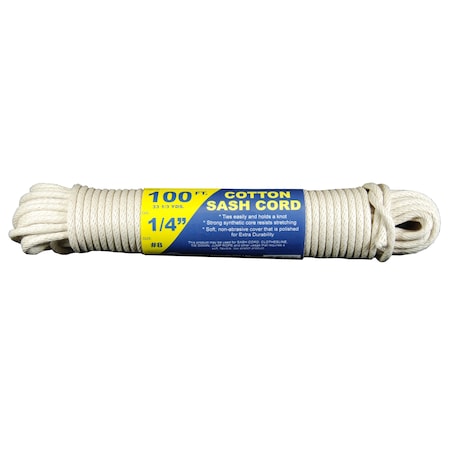T.W. Evans Cordage Co. No. 8 - 1/4. Royal Oak Cotton Sash Cord 100 ft. Hank 30-080